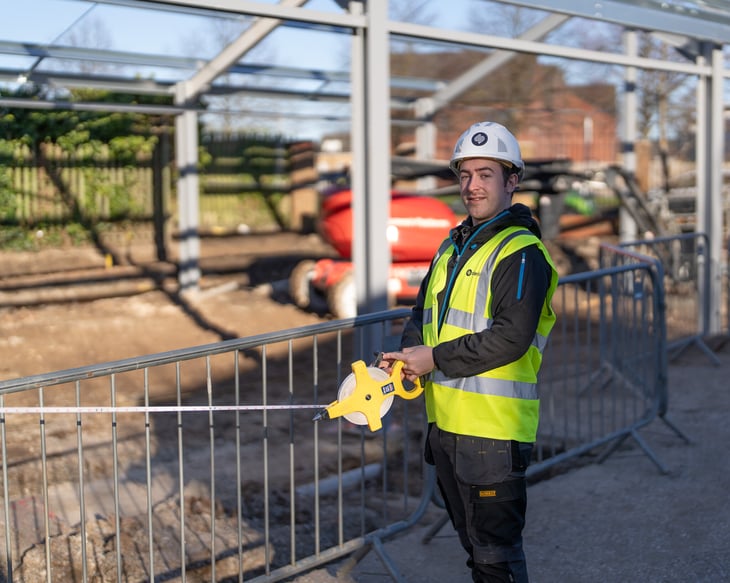 Leighton Orr learning on-site skills 