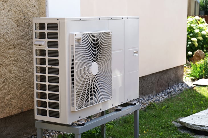 Stock image - air source heat pump