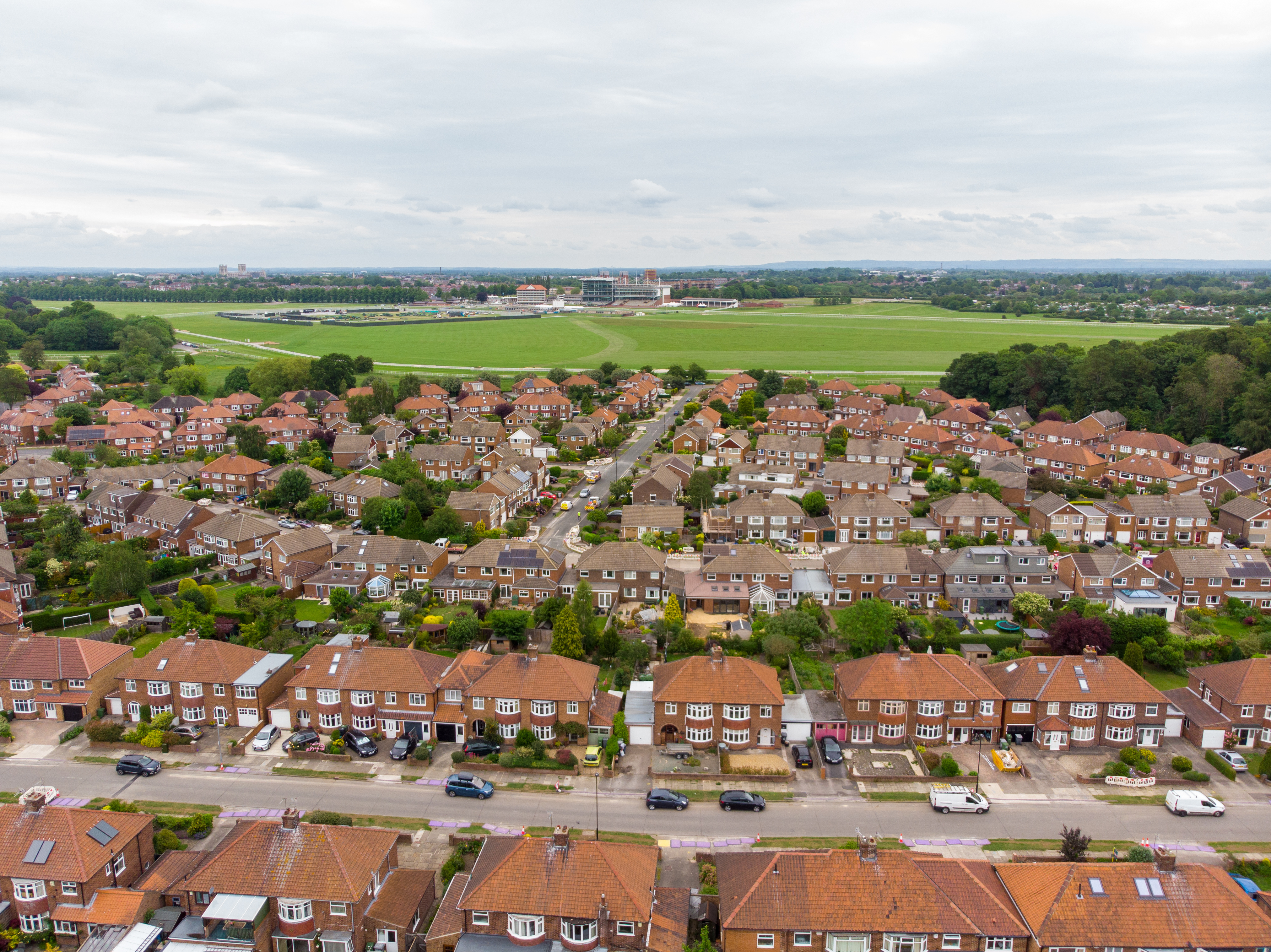 Aerial view of housing estate